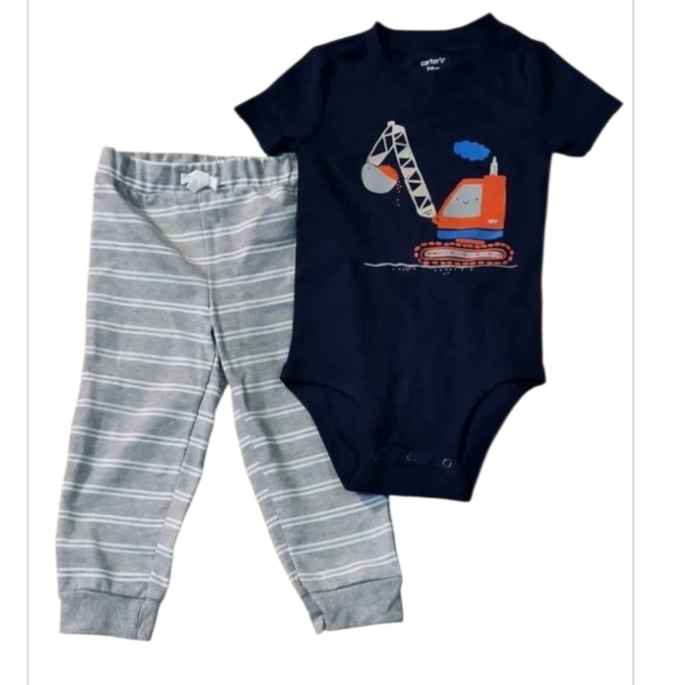 NWT Carter's Navy Onesie with Graphic ~24M